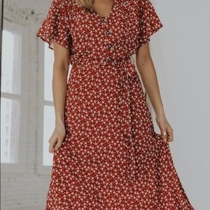 Easy to Love Floral Tie Waist Maxi from Roolee
